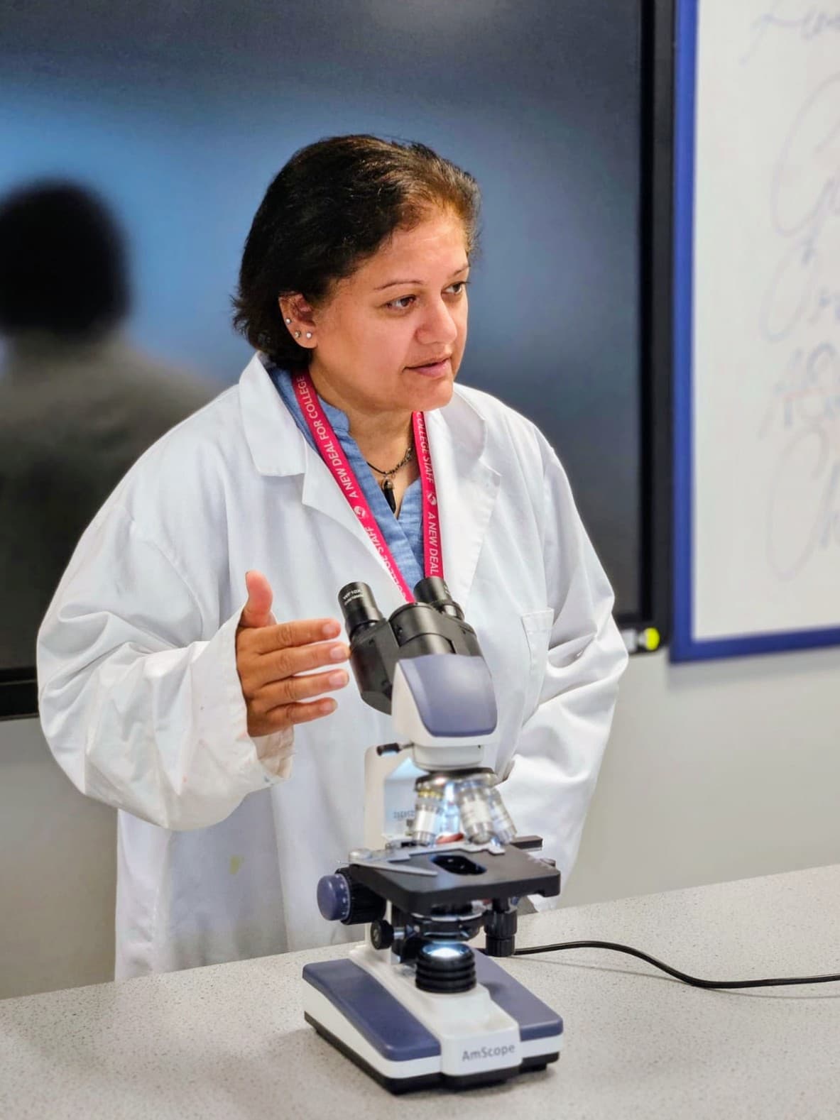 Founder of HASTE Research Ltd in a laboratory setting